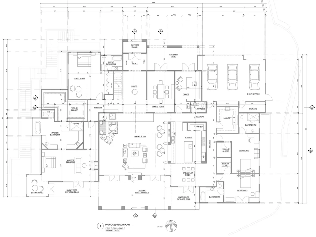 Construction document floor plan